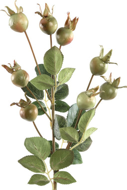 PTMD Berry Plant Kunsttak - 26 x 15 x 62 cm - Groen/Roze