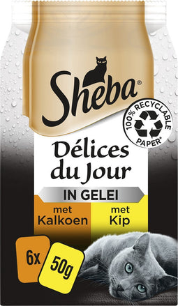 Sheba Delice Dujour Gevogelte Gelei Multipack 6 x 50 gr