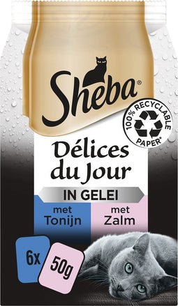 Sheba Delice Dujour Vis Gelei Multipack 6 x 50 gr
