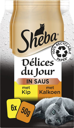 Sheba Delices du Jour Multipack Gevogelte 6 x 50 gr