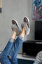 Sheepers Mosaic Grijs - Pantoffels voor Dames - Sloffen uit 100% Schapenvacht - Maat 39