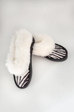 Sheepers Zebra - Pantoffels voor Dames - Sloffen uit 100% Schapenvacht - Maat 41