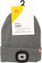 Shell Muts met Ledverlichting - Hoofdlamp - Beanie - Muts - Wintersport - Grijs