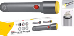 Shell Zaklamp - Oplaadbaar - Camping lamp met USB - 3 standen - LED zaklamp - 100-270lm - IP55 Waterdicht