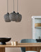SHERRY - Hanglamp 3 lampen - Grijs - IJzer