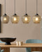 SHERRY - Hanglamp 4 lampen - Grijs - IJzer