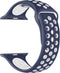 iMoshion Siliconen sport bandje voor Apple Watch Series 1 / 2 / 3 / 4 / 5 / 6 / 7 / 8 / 9 / SE / Ultra (2) - 42 / 44 / 45 / 49 mm - Blauw / Wit
