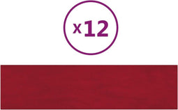 vidaXL - Wandpanelen - 12 - st - 1,08 - m² - 60x15 - cm - fluweel - wijnrood