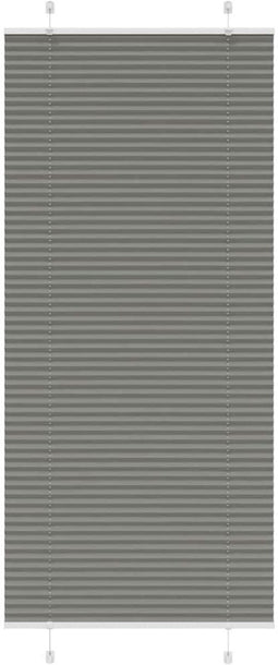 vidaXL - Plissé - rolgordijn - 100x200 - cm - stofbreedte - 99,4 - cm - antraciet