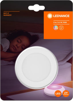 LEDVANCE Batterij-aangedreven armatuur LED: voor muur/kastonderzijden, DOT-IT NURSERY / -,2- W, 4.5 V, stralingshoek: 11-, RGB, body materiaal: plastic, IP2-
