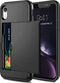 ShieldCase Kaarthouder case met slide iPhone Xr hoesje - Hardcover hoesje met ruimte voor pasjes - Extra sterke bescherming - Kwalitatieve backcover - zwart