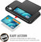 ShieldCase Kaarthouder case met slide iPhone Xr hoesje - Hardcover hoesje met ruimte voor pasjes - Extra sterke bescherming - Kwalitatieve backcover - zwart