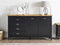 SHILLINGTON - Dressoir - Zwart/Lichthout - Dennenhout