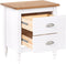 SHILLINGTON - Nachtkastje 2 lades - Wit/Lichthout - Dennenhout