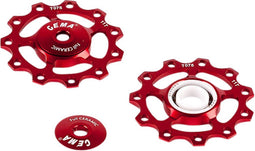 Shimano Derailleurwieltjes ALU 9/10/11V Full Ceramic rood