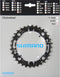 Shimano Kettingblad 44T Deore FC-M480 zwart
