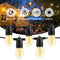 SHINE - LED Lichtsnoer buiten - Lichtslinger op Zonne-energie - Tuinverlichting - Waterdichte Solar Led Prikkabel - Feestverlichting - Lampjes slinger - Vintage Basic Sfeerverlichting - 15 Led E27 Lampen met Afstandsbediening - 15 Meter