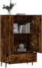 vidaXL - Hoge - kast - 69,5x31x115 - cm - bewerkt - hout - gerookt - eikenkleurig