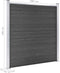 vidaXL - Schuttingpanelenset - 353x186 - cm - HKC - zwart