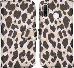 iMoshion Hoesje Geschikt voor Huawei P30 Lite Hoesje Met Pasjeshouder - iMoshion Design Softcase Bookcase - Goud / Zwart / Golden Leopard
