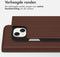 Accezz iPhone 13 - Premium Leather Slim Book Case - Echt Nappa leer - Bruin