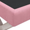 vidaXL - Opbergkruk - 110x45x49 - cm - fluweel - roze