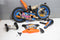 Mattel Hot Wheels - Kinderfiets 12 Inch - Stalen frame met zijwielen - Zwart Oranje Blauw
