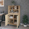 vidaXL - Hoge - kast - 60x36x110 - cm - bewerkt - hout - sonoma - eikenkleurig