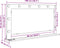 vidaXL - Makeup - Spiegel - met - LED - Lichten - Wit - 100x55x18 - cm