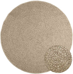 vidaXL - Vloerkleed - ZIZUR - beige - binnen - en - buiten - Ø - 160 - cm - jute - look