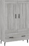 vidaXL - Hoge - kast - 69,5x31x115 - cm - bewerkt - hout - grijs - sonoma - eikenkleurig