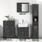 SoBuy FRG238-DG - Badkamermeubel - 1 lade 2 deuren - Donkergrijs MDF 60cm