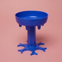 Shotfontein inclusief 6 shot glaasjes, leak-plugs en dobbelsteen voor spelelement - blauw - shotdispenser