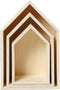 Showdozen, h: 20,3+25,3+31 cm, b: 13+16,2+20 cm, 3 stuks, triplex