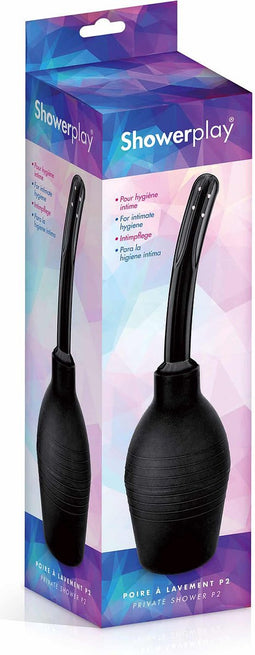 Showerplay - Anale Douche - Zwarte Anaaldouche - 360° - 8 Jet-stralen - 310ml