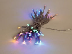 Showlight - 5 m - 40 leds - veelkleurig - transparante kabel - dubbele voeding
