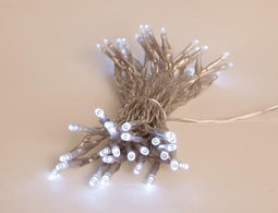 Showlight - 5 m - 40 leds - wit - transparante kabel - dubbele voeding