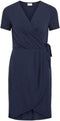 VILA VINAYELI SS KNEE WRAP DRESS - Dames Jurk - V-hals - Maat L