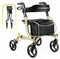 Medzone Fortis - Rollator - Lichtgewicht Opvouwbaar Zitfunctie - Champagnegoud