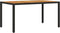 vidaXL Tuintafel met acaciahouten blad 150x90x75 cm poly rattan zwart