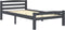 vidaXL - Bedframe - massief - grenenhout - donkergrijs - 90x200 - cm