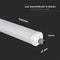 V-TAC VT-1574 - LED waterdicht armatuur - 150cm 48W 6400 lumen IP65 4000K - Wit
