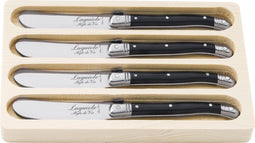 Laguiole Style de Vie Botermessen Premium Line - 4-delig - Zwart