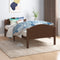 vidaXL - Bedframe - massief - grenenhout - donkerbruin - 90x200 - cm