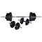 vidaXL - Halter-/squatrek - met - halterset - 60,5 - kg