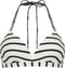 Beachlife Identity - Halter bikinitop met beugel - Voorgevormd - Grijs/Wit/Gestreept