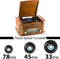 Shuman Retro 7-in-1 platenspeler, draadloze verbinding, Home Audio Center met afstandsbediening, vin