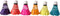Shuttles veren, kleuren assorti, in plastic koker