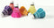 Shuttles veren, kleuren assorti, in plastic koker