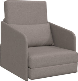 vidaXL - ligbedbank - 2-in-1 - taupe - 65x80x83 - cm - stof